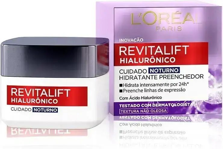 Creme Facial Anti-idade L'Oréal Paris Revitalift Hialurônico Noturno