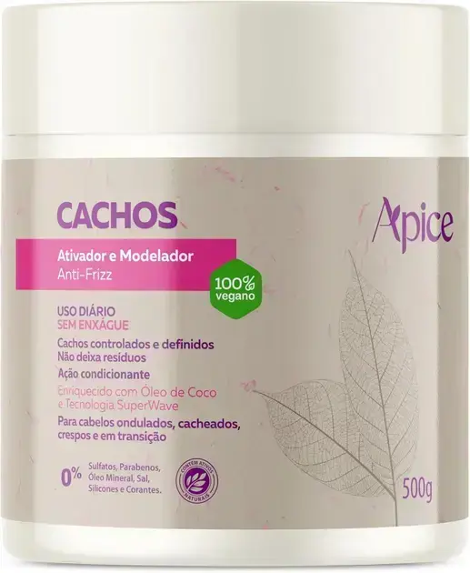 Ativador e Modelador Anti-frizz Cachos